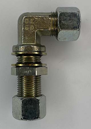 Tank-gjennomføring 12x12 mm. 90 grader.