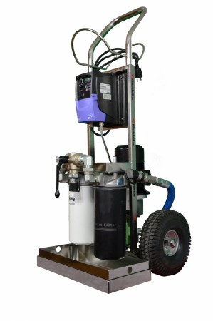 Mobil filtertralle for partikkelrensing av hydraulikkoljer.
